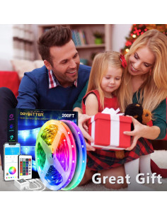 Tiras de Luz LED DAYBETTER 60.96 m Control Remoto RGB 2