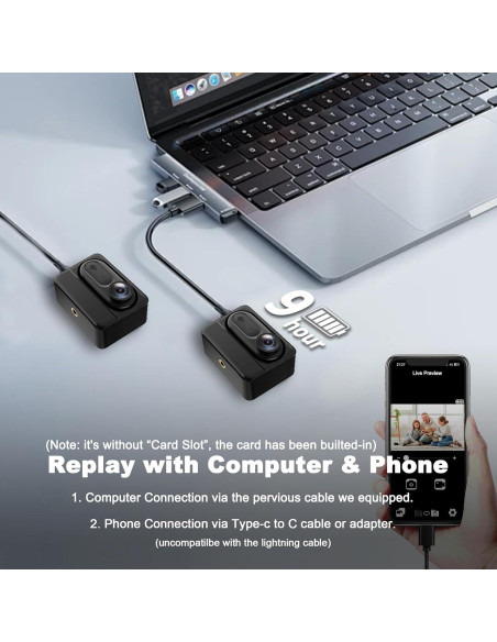 Mini Cámara Corporal Catchallway VD02 128GB Impermeable IPX7