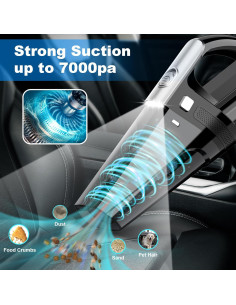 Aspiradora de Coche DRECELL VC008C 7000PA con Cable 12V 2