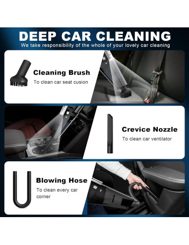 Aspiradora de Coche DRECELL VC008C 7000PA con Cable 12V