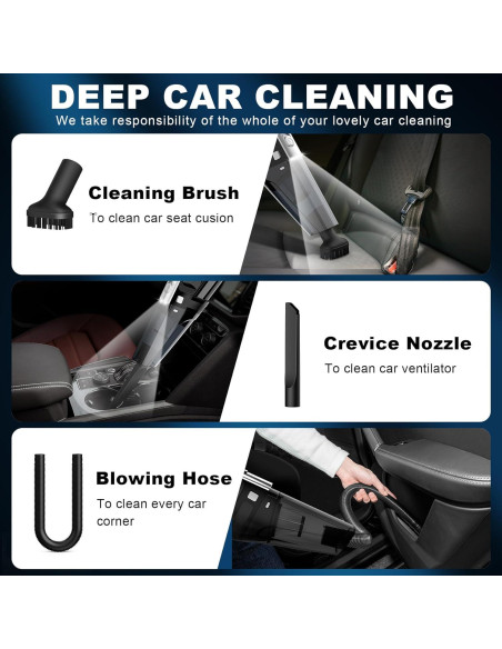 Aspiradora de Coche DRECELL VC008C 7000PA con Cable 12V Aspiradora de Coche DRECELL VC008C 7000PA con Cable 12V