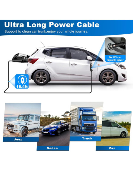 Aspiradora de Coche DRECELL VC008C 7000PA con Cable 12V Aspiradora de Coche DRECELL VC008C 7000PA con Cable 12V