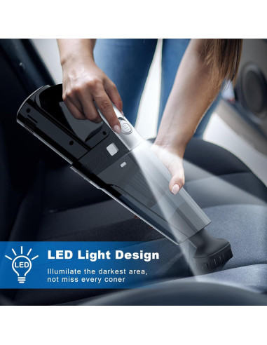 Aspiradora de Coche DRECELL VC008C 7000PA con Cable 12V