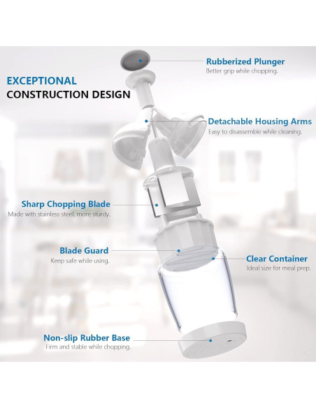 Picador Manual de Verduras Longmann - Acero Inoxidable, Blanco Picador Manual de Verduras Longmann - Acero Inoxidable, Blanco