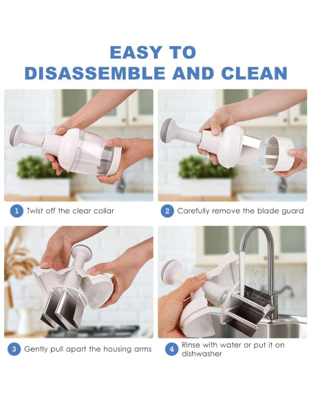 Picador Manual de Verduras Longmann - Acero Inoxidable, Blanco Picador Manual de Verduras Longmann - Acero Inoxidable, Blanco