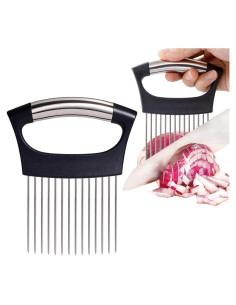 Cortador de Cebolla JAYVAR Extra Grande con 14 Agujas de Acero Inoxidable