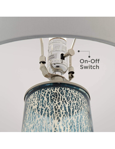 Lámpara de Mesa 360 Iluminación Vidrio Mercurio Azul 76.2 cm