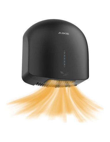 Secador de Manos AIKE AK2637 Templado Bajo Ruido 1500W Negro