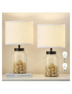 Lámpara de Mesa Rellenable GyroVu con Bombillas LED Incluidas