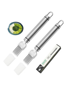 Cortador de Cebollín CCDANSIYUCR de Acero Inoxidable 5 Cuchillas