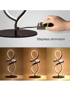 Lámpara de Mesa LED Mayful Negra 12W Regulable 3200K 2