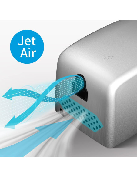 Secador de manos AIKE AK2803D 1350W Acero Inoxidable Compacto