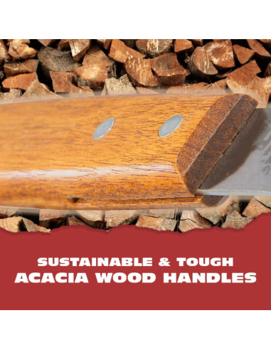 Cepillo y Raspador BBQ-Aid 43 cm Acero Inoxidable Madera