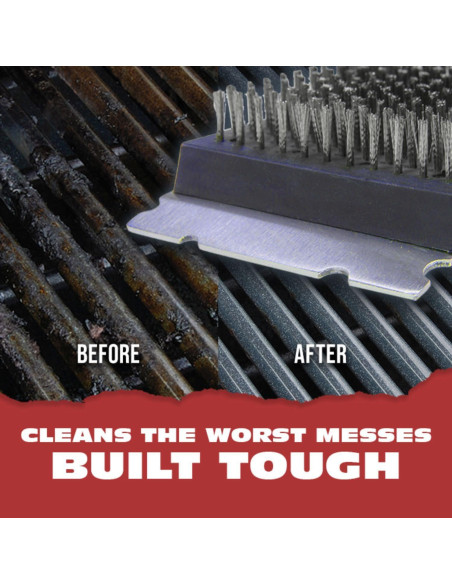 Cepillo y Raspador BBQ-Aid 43 cm Acero Inoxidable Madera
