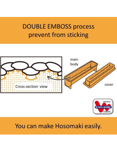 Molde para Sushi Akebono Sangyo CH-2017, Delgado, Naranja 2