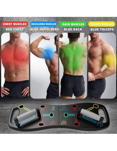 Tabla de Flexiones HOTWAVE Plegable 20 en 1 para Hombres