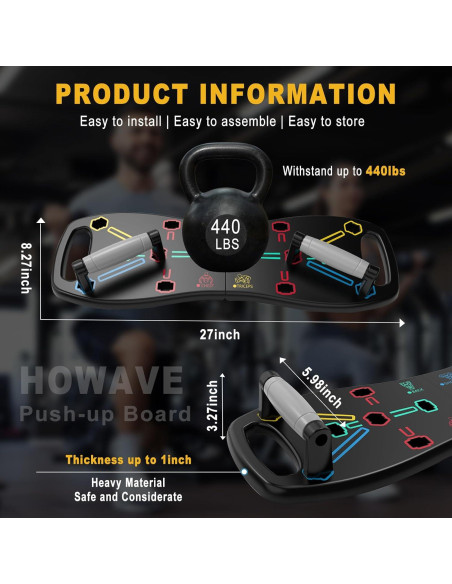Tabla de Flexiones HOTWAVE Plegable 20 en 1 para Hombres