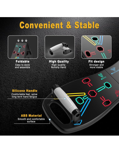 Tabla de Flexiones HOTWAVE Plegable 20 en 1 para Hombres