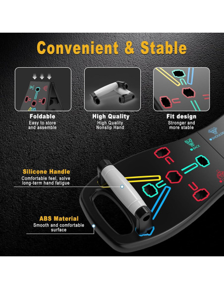 Tabla de Flexiones HOTWAVE Plegable 20 en 1 para Hombres