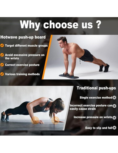 Tabla de Flexiones HOTWAVE Plegable 20 en 1 para Hombres