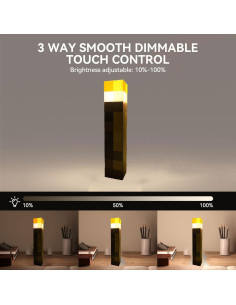 Luz Nocturna LED de Pared Genyerl, Recargable USB, 27.94 cm 2