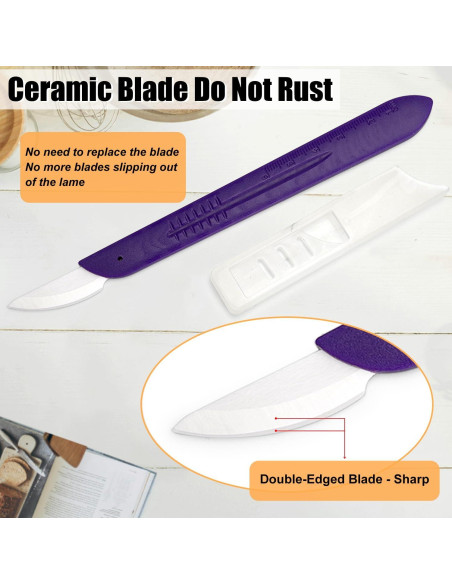 Cortador de Pan KUNIFU de Cerámica con Funda Protectora