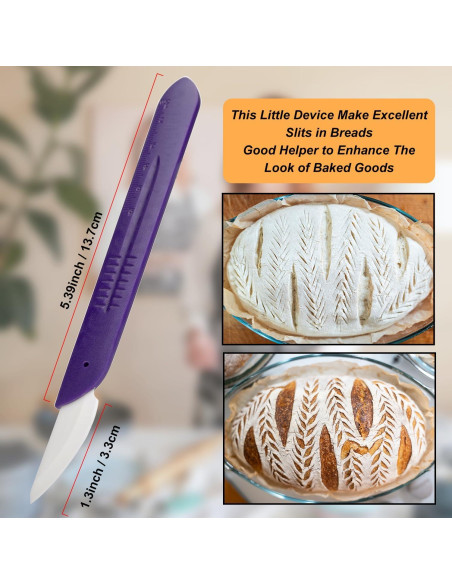 Cortador de Pan KUNIFU de Cerámica con Funda Protectora