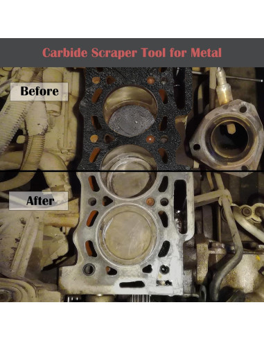 Juego de Raspadores de Carburo OUXIO 3.18 cm y 1.59 cm Gris