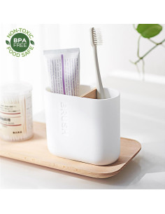 Soporte para Cepillos de Dientes Eléctricos rejomiik Blanco Mate 2