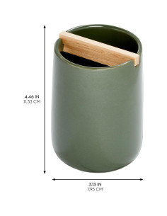 Soporte para Cepillos de Dientes Cerámica iDesign Earth 2 Compartimentos 2