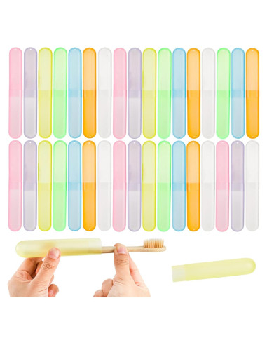 Estuche de Cepillo de Dientes de Viaje Hedume - 35 Piezas, 7 Colores