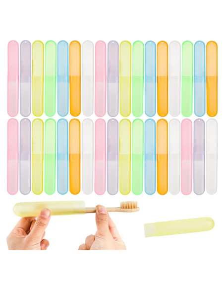 Estuche de Cepillo de Dientes de Viaje Hedume - 35 Piezas, 7 Colores