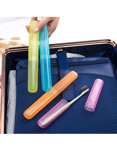 Estuche de Cepillo de Dientes de Viaje Hedume - 35 Piezas, 7 Colores