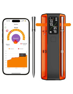 Termómetro de Carne Digital Inalámbrico Meuulty MS8E-02, 2 Piezas