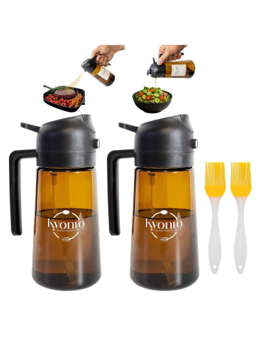 Botella de Spray de Aceite Kyonto 470ml - Juego de 2, Libre de BPA