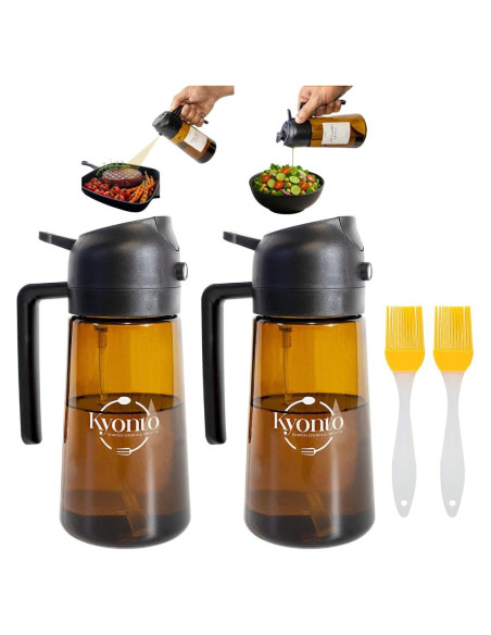 Botella de Spray de Aceite Kyonto 470ml - Juego de 2, Libre de BPA