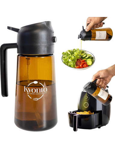 Botella de Spray de Aceite Kyonto 470ml - Juego de 2, Libre de BPA