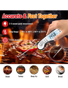 Termómetro Digital de Carne Jamestry IP67 con Retroiluminación 2