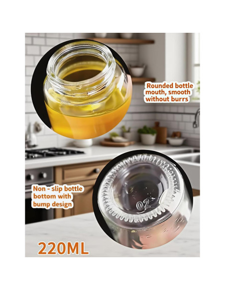 Pulverizador de Aceite de Oliva IVKIOMA 220ml Vidrio Borosilicato