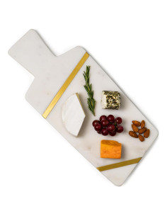 Tabla de Queso de Mármol Cork & Mill 38.1x17.8 cm Hecha a Mano