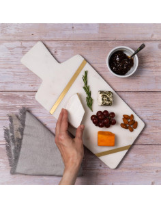 Tabla de Queso de Mármol Cork & Mill 38.1x17.8 cm Hecha a Mano 2