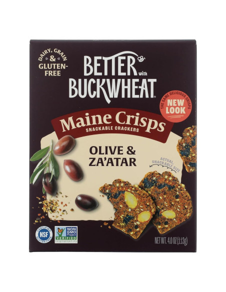 Galletas Sin Gluten Maine Crisp Aceituna y Za'atar 113g