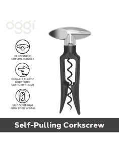 Sacacorchos Automático OGGI Acero Inoxidable 21,59 cm 2