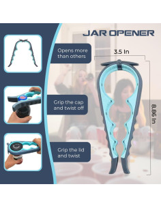 Juego de Abre Frascos 3 Piezas LAGONOVA - Abrebotellas y Almohadilla 2