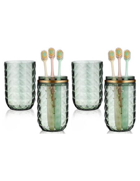 Estuche de cepillo de dientes Didiseaon verde portátil 21.84 cm