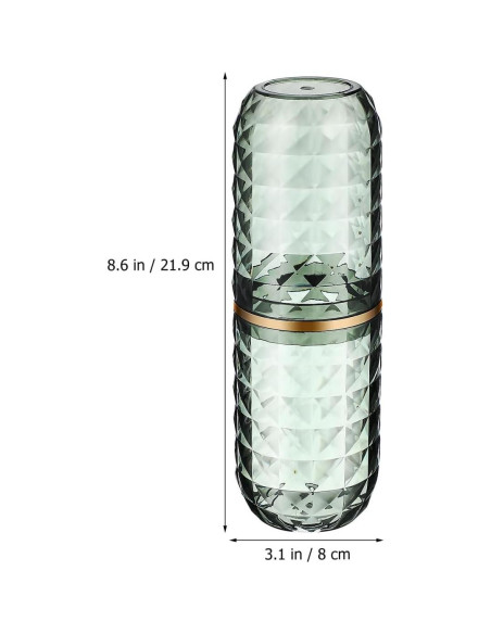 Estuche de cepillo de dientes Didiseaon verde portátil 21.84 cm