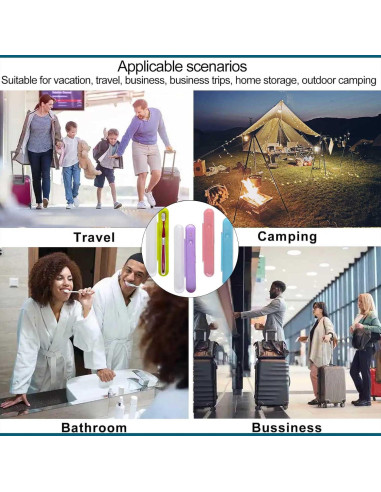 Estuche de Cepillo de Dientes de Viaje YS-004 - 4 Paquetes