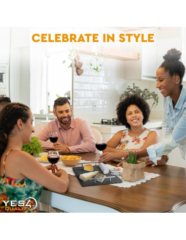 Juego de Tabla de Queso de Pizarra Yes4Quality 35.5x25.4cm