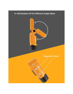 Luz de Trabajo LED Recargable VTEK con Base Magnética Amarillo 2