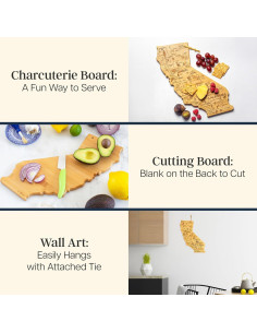 Tabla de Cortar de Bambú con Forma de California Totally Bamboo 2